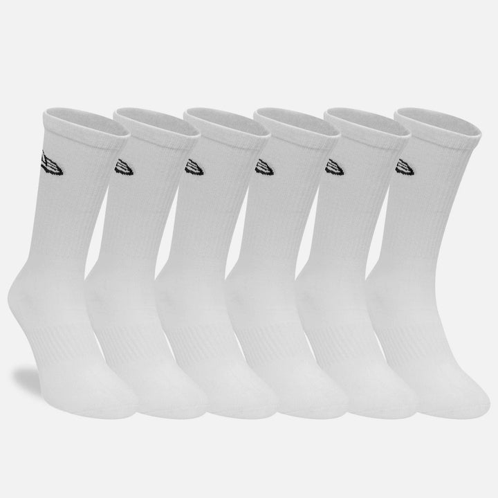 New Era Flag 6-Pack White Crew Socks - Shop-Tetuan