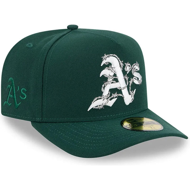 New Era Barbed Wire 59FIFTY A-Frame O Athletics green - Shop-Tetuan