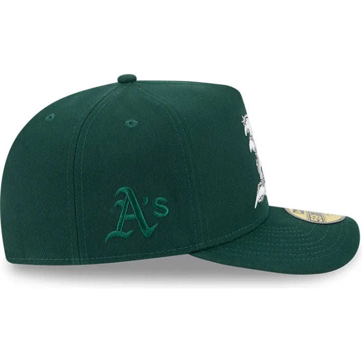New Era Barbed Wire 59FIFTY A-Frame O Athletics green - Shop-Tetuan