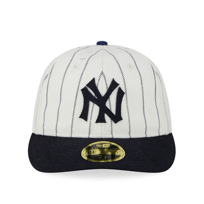 New Era MLB Heritage 59Fifty Stripe Chrome Retro Crown NY Yankees chw - Shop-Tetuan