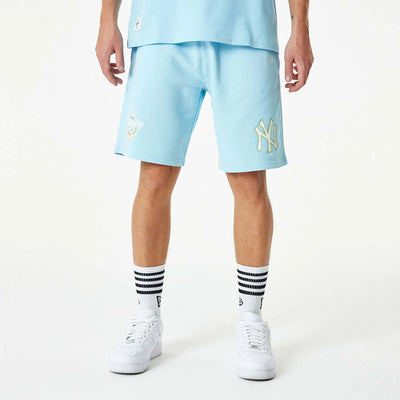 New Era New York Yankees MLB Pastel Blue Shorts - Shop-Tetuan