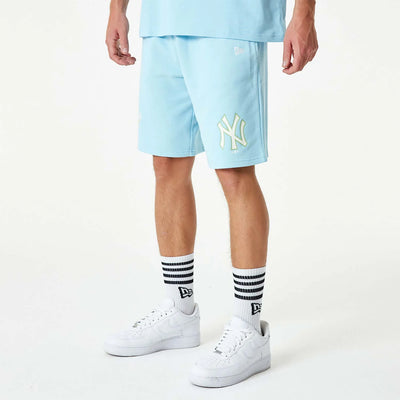 New Era New York Yankees MLB Pastel Blue Shorts - Shop-Tetuan