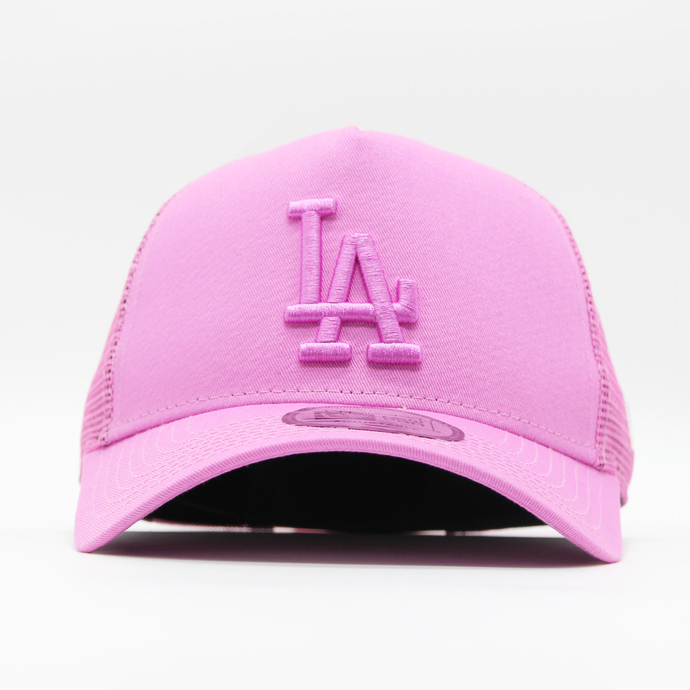 New Era Tonal Mesh A-Frame Trucker Cap LA Dodgers pink