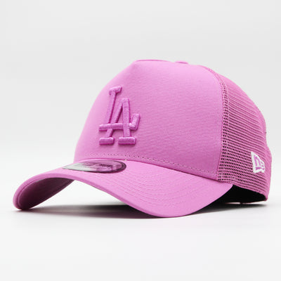 New Era Tonal Mesh A-Frame Trucker Cap LA Dodgers pink