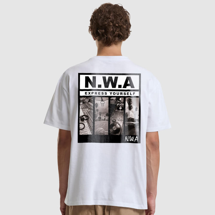Mister N.W.A Express Yourself Oversize Tee white