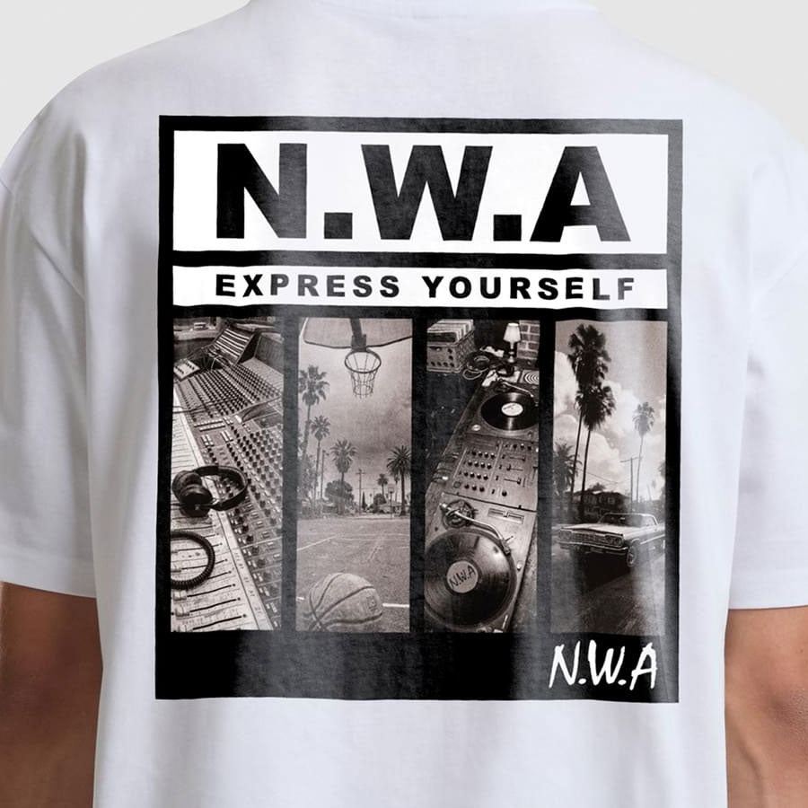 Mister N.W.A Express Yourself Oversize Tee white