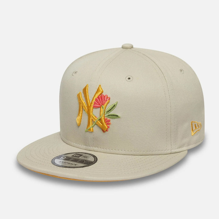 New Era MLB Floral 9Fifty NY Yankees stone