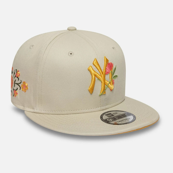 New Era MLB Floral 9Fifty NY Yankees stone