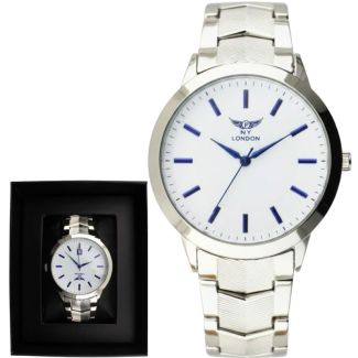NY London Metal Bracelet Watch pnp/white - Shop-Tetuan