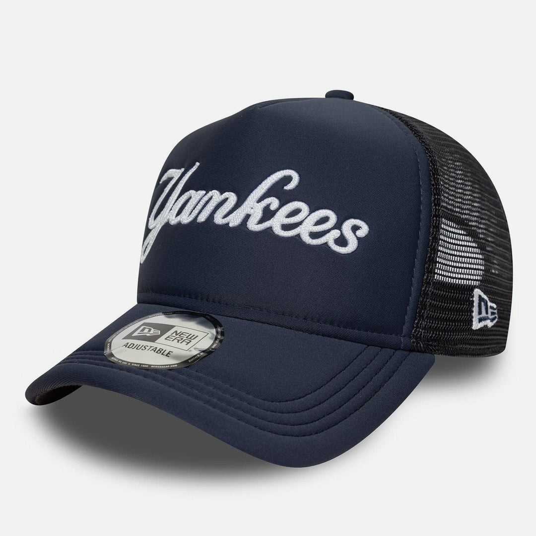 New Era MLB Script 9Forty A-Frame Trucker NY Yankees navy - Shop-Tetuan