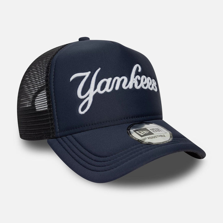 New Era MLB Script 9Forty A-Frame Trucker NY Yankees navy - Shop-Tetuan