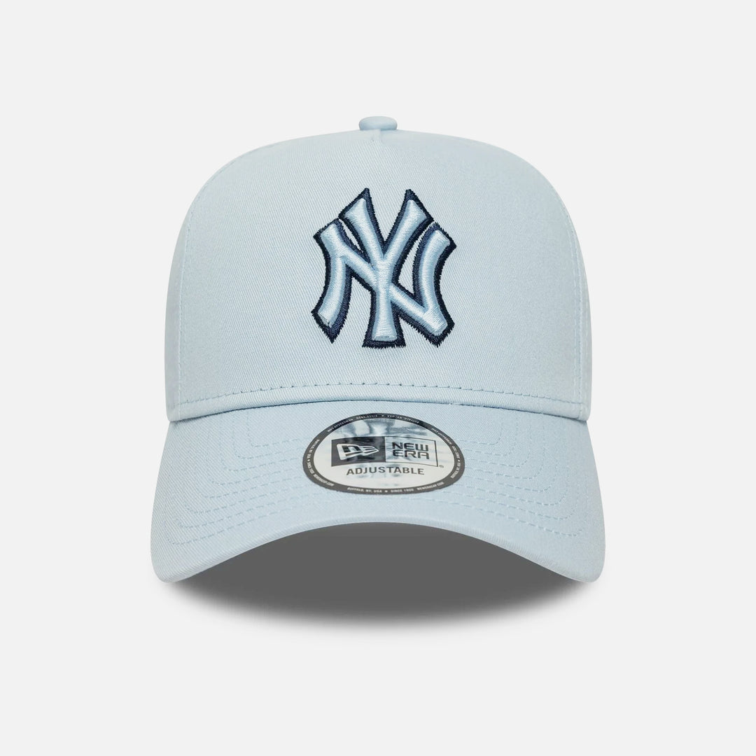 New Era Tonal Outline E-Frame 9Forty NY Yankees pastel blue - Shop-Tetuan