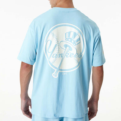 New Era NY Yankees MLB Pastel Blue Oversized T-Shirt