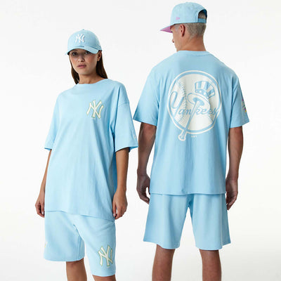 New Era NY Yankees MLB Pastel Blue Oversized T-Shirt - Shop-Tetuan