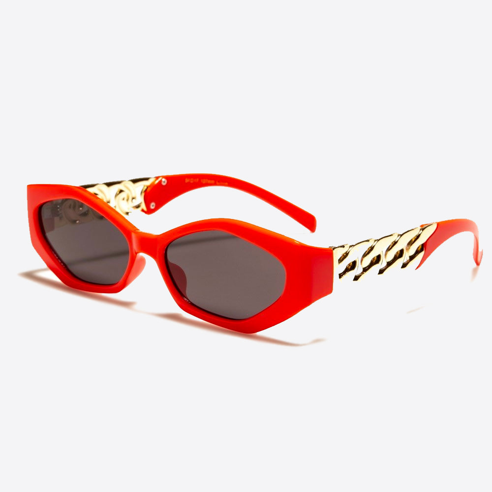 Oval Fashion Sunglasses red - Shop-Tetuan