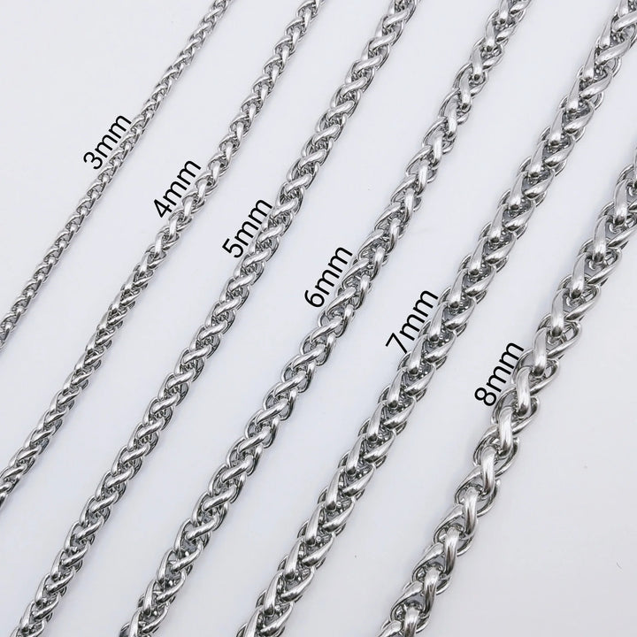 Round Oval Link Chain Necklace 45cm x 5mm steel