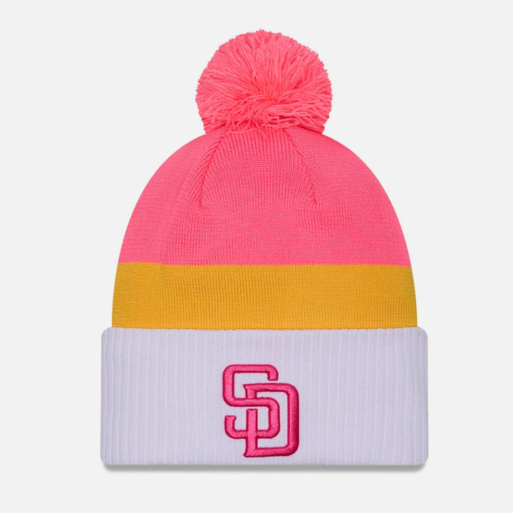 New Era City Connect Pom Knit SD Padres neon pink/white/yellow - Shop-Tetuan