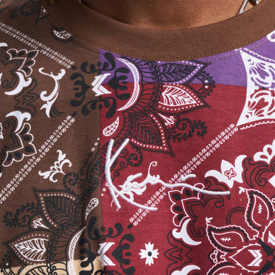 Karl Kani Small Signature Paisley Tee dark red/multicolor - Shop-Tetuan