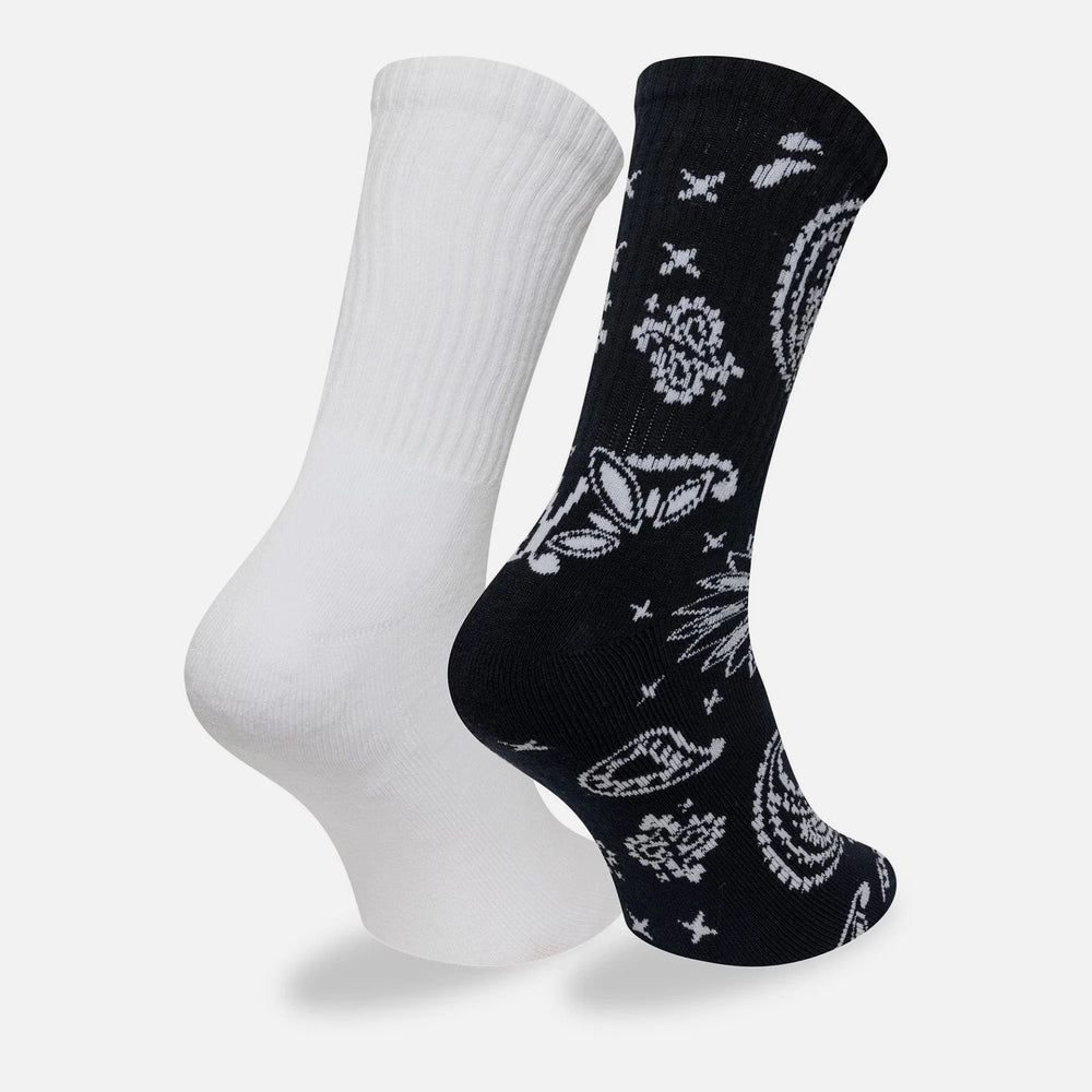 New Era Paisley Multi 2 Pack Crew Socks white-black - Shop-Tetuan