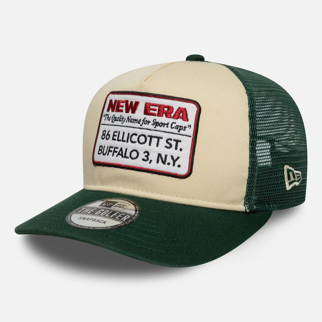 New Era Patch 19Twenty Adjustable Cap light beige/green - Shop-Tetuan