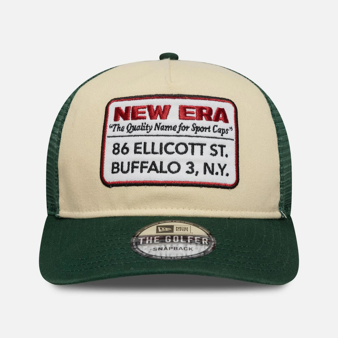 New Era Patch 19Twenty Adjustable Cap light beige/green - Shop-Tetuan