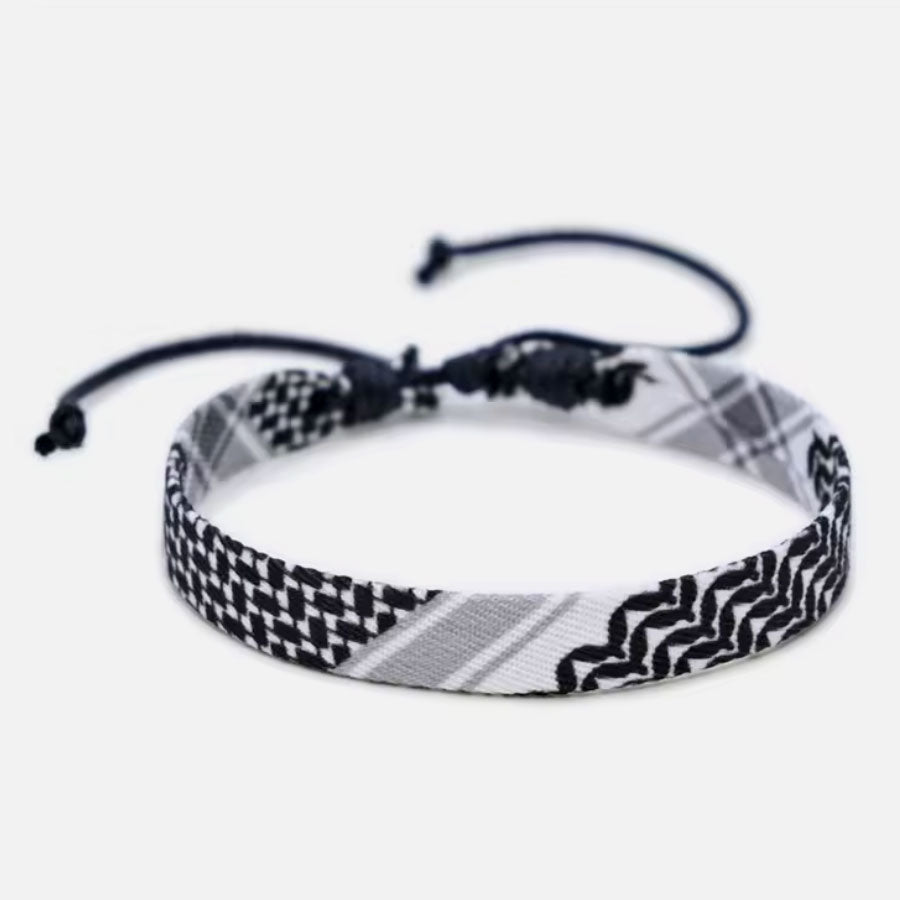 Arabic Scarf Style Woven Bracelet black