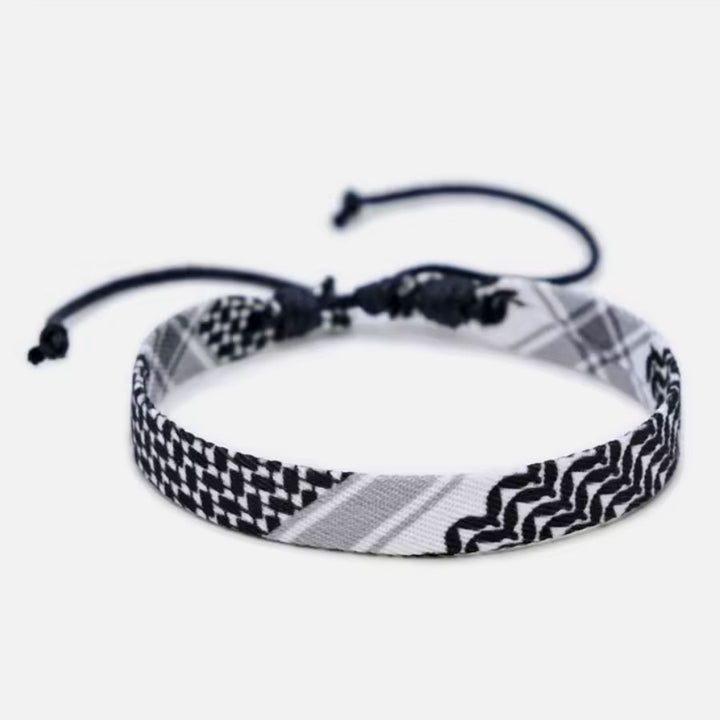 Arabic Scarf Style Woven Bracelet black