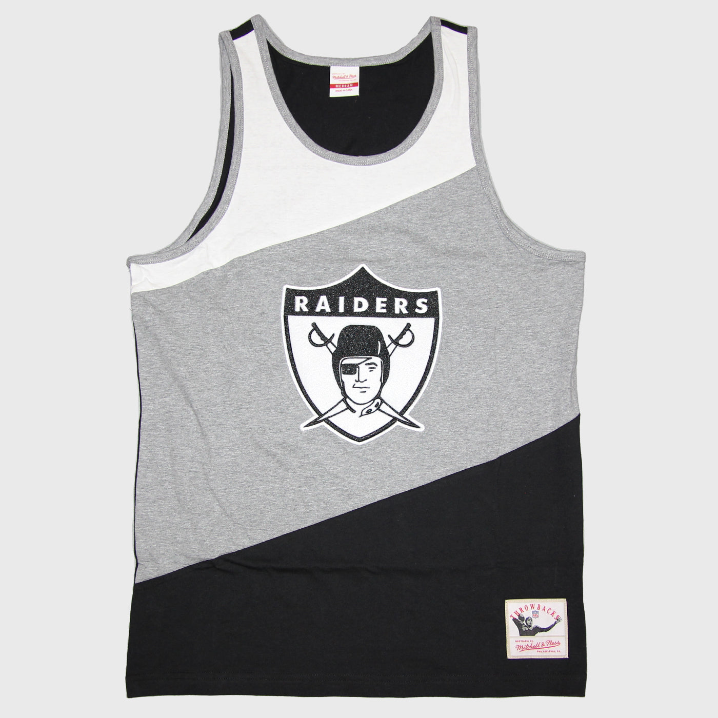 Mitchell & Ness NFL Colourblocked Cotton tank top O Raiders grey heather/black