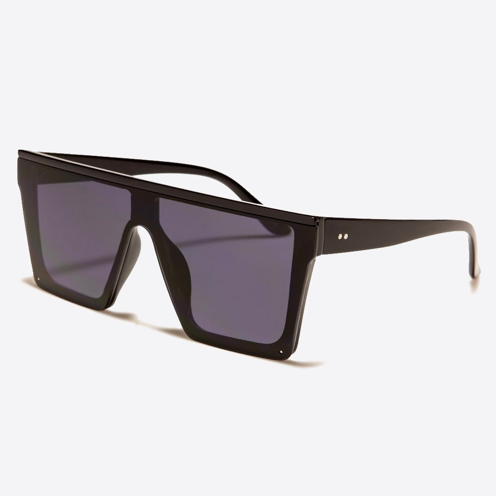 Flat Top Rectangle Unisex Sunglasses black - Shop-Tetuan