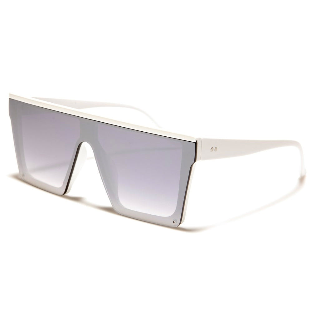 Flat Top Rectangle Unisex Sunglasses white - Shop-Tetuan