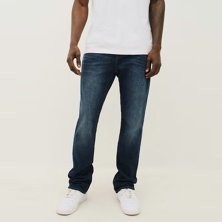 True Religion Ricky Flap Straight Jean 34" damon dark wash