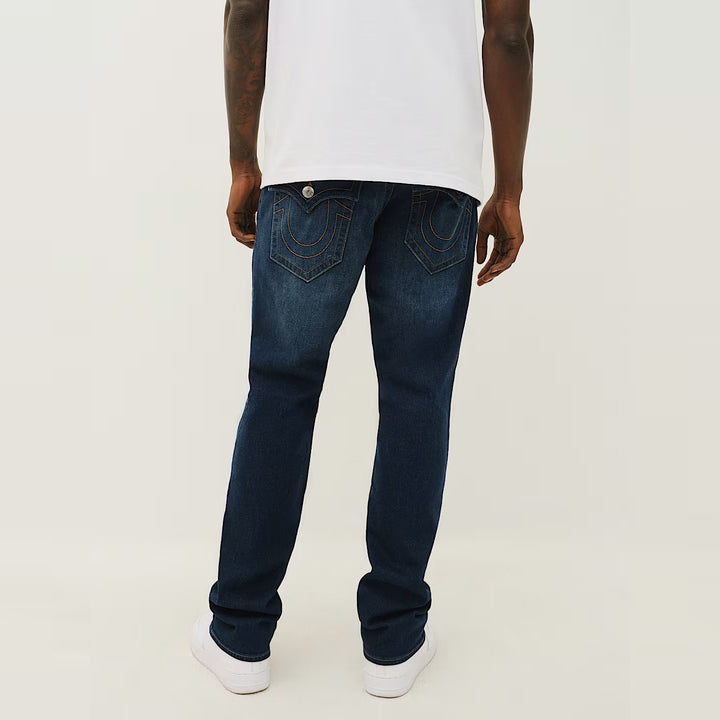 True Religion Ricky Flap Straight Jean 34" damon dark wash