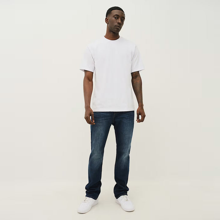 True Religion Ricky Flap Straight Jean 34" damon dark wash