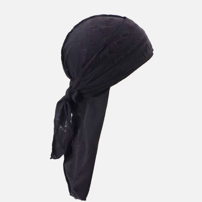 Vintage Ripped Du-Rag black - Shop-Tetuan