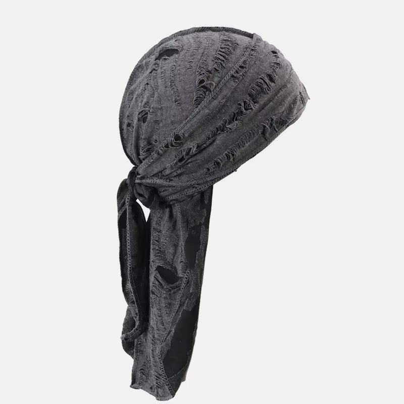 Vintage Ripped Du-Rag dark grey - Shop-Tetuan