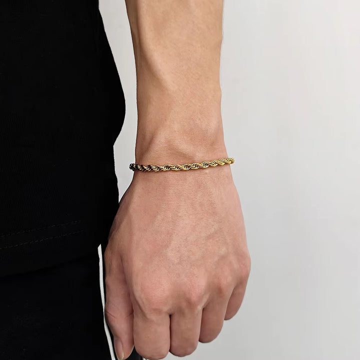 Cordell Twisted Rope Bracelets 4mm gold - Shop-Tetuan
