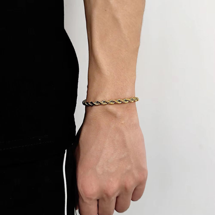 Cordell Twisted Rope Bracelets 5mm gold - Shop-Tetuan