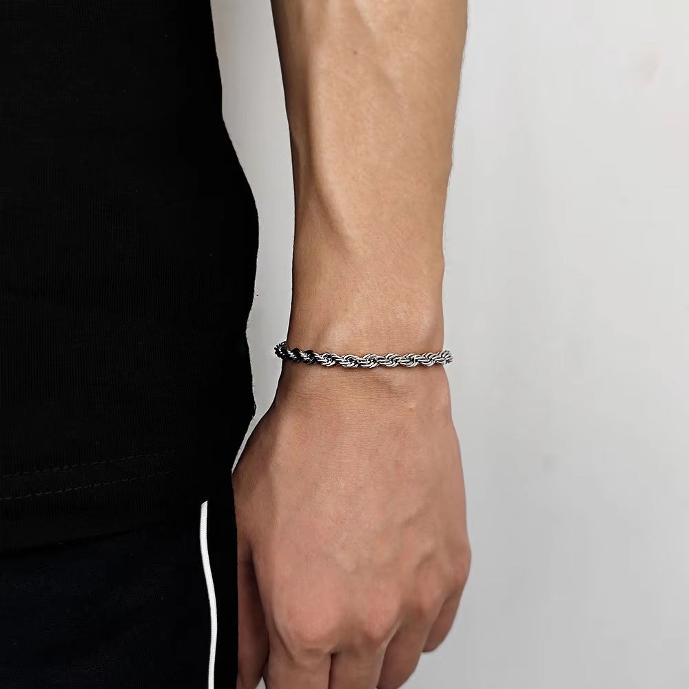 Cordell Twisted Rope Bracelets 5mm steel - Shop-Tetuan