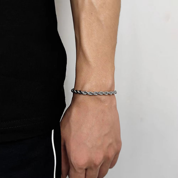 Cordell Twisted Rope Bracelets 5mm steel - Shop-Tetuan