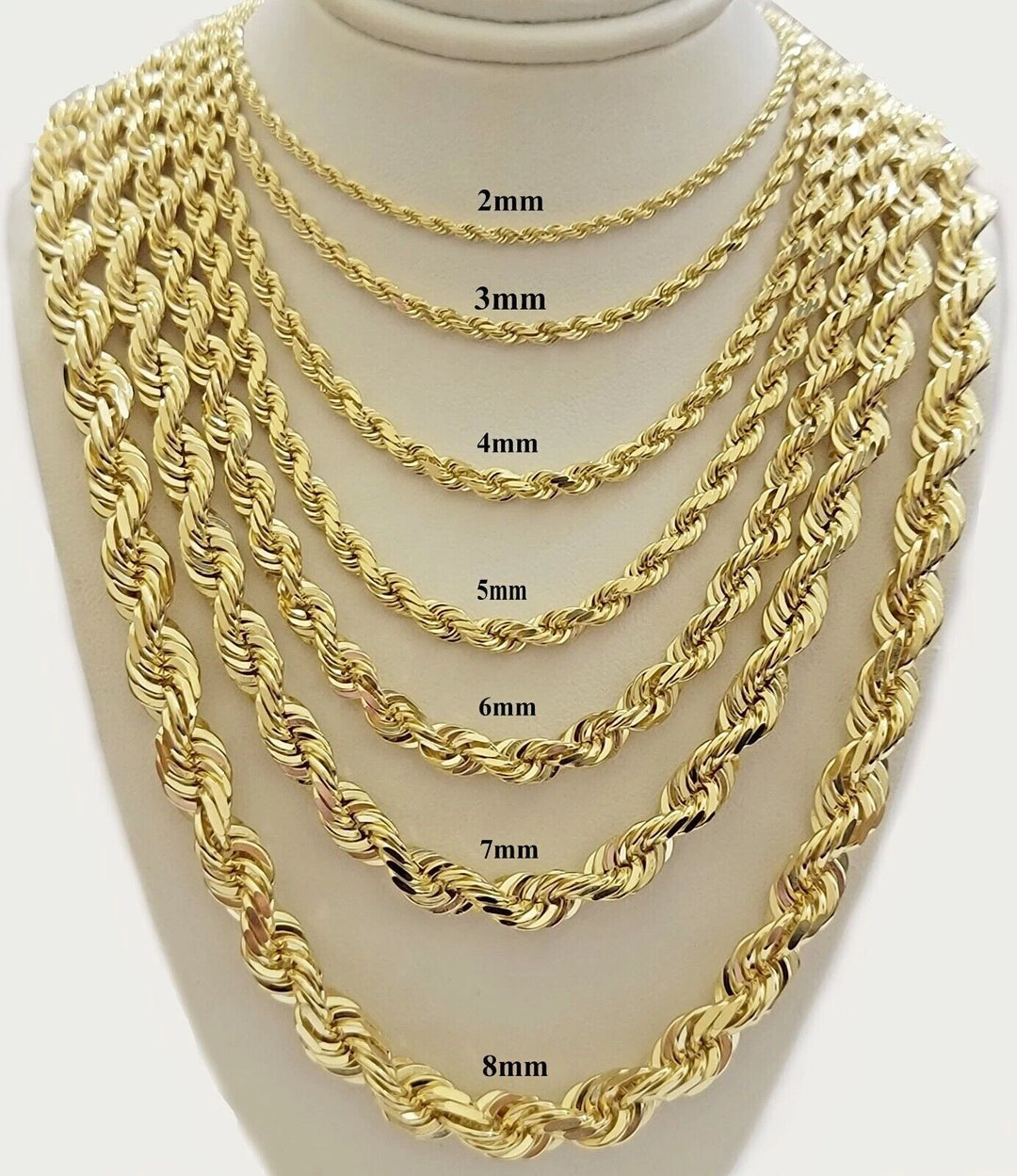 Cordell Twisted Rope Chain Necklace 60cm x 8mm steel/gold - Shop-Tetuan
