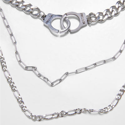 Urban Classics Saturn Layering Necklace silver