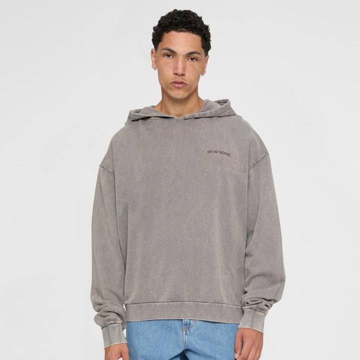 9N1M Sense Change Acid Washed Hoodie asphalt