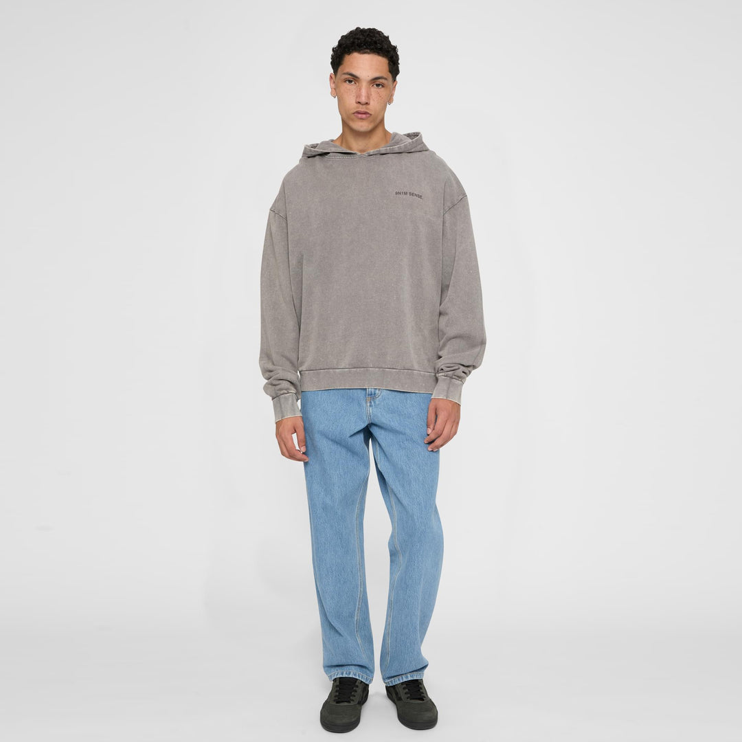 9N1M Sense Change Acid Washed Hoodie asphalt