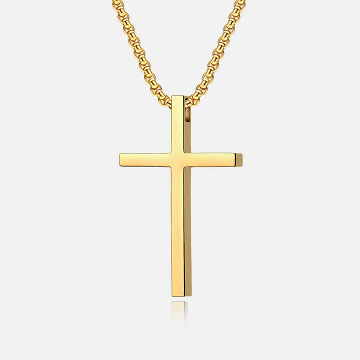 Simple Cross Pendant Chain gold - Shop-Tetuan