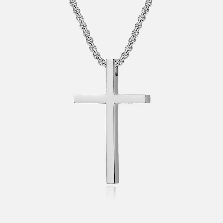 Simple Cross Pendant Chain silver - Shop-Tetuan