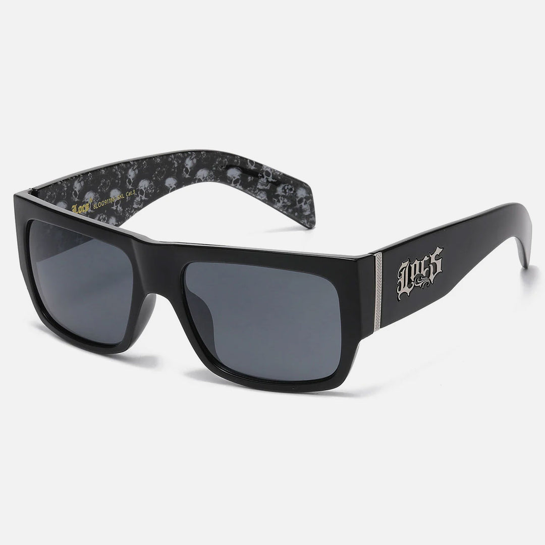 Locs Skull Print 2 Sunglasses black - Shop-Tetuan