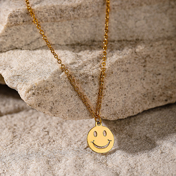 Smile Pendant Stainless Steel gold