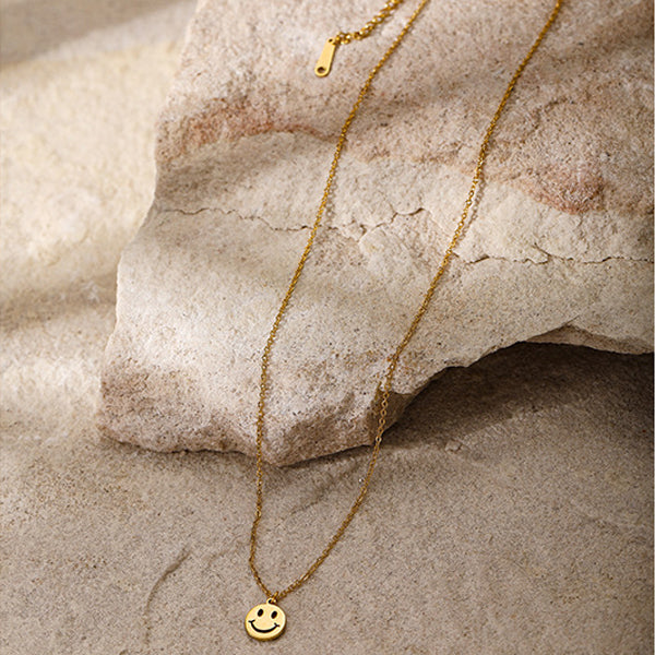 Smile Pendant Stainless Steel gold
