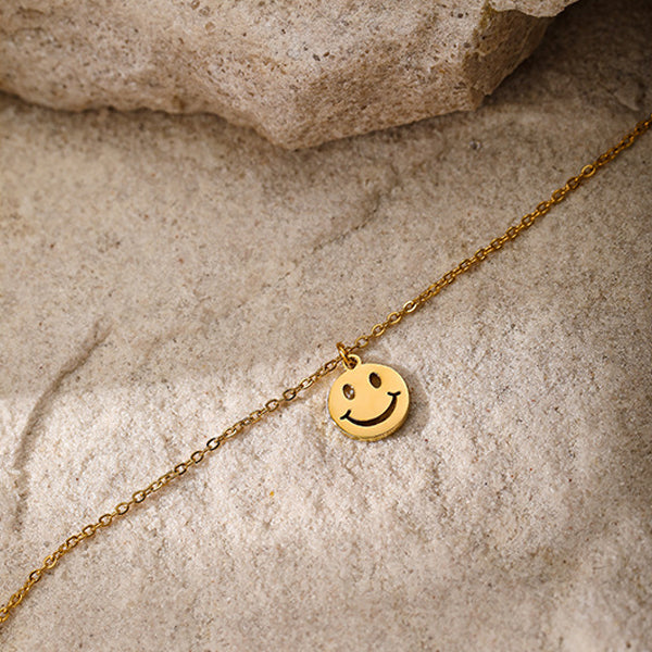 Smile Pendant Stainless Steel gold