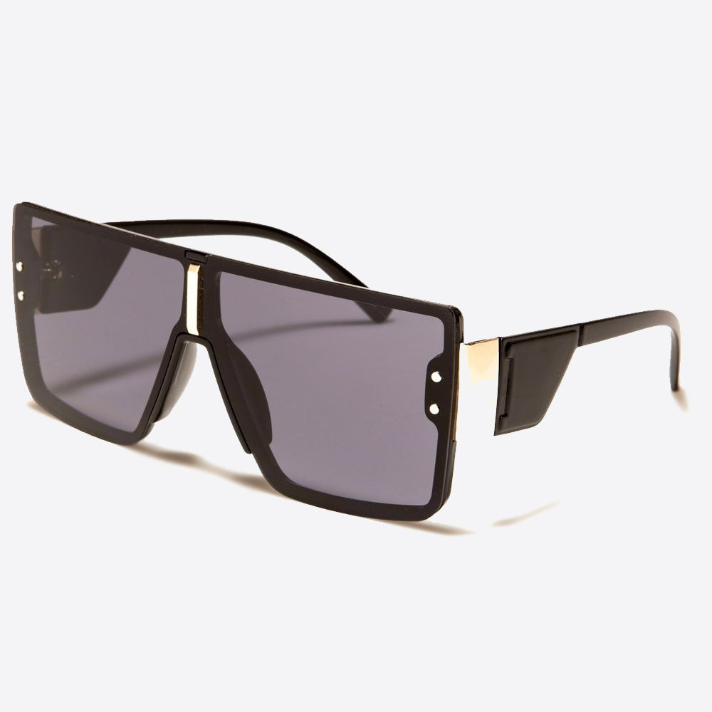 Squared Flat Top Sunglasses black1 - Shop-Tetuan